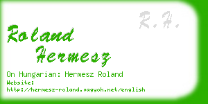 roland hermesz business card